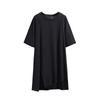 Política de deformación verano 2024 nuevo talla grande mujer 200 kg falda camiseta manga corta holgada vestido largo dividido