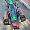 Coche musculoso Wolf adecuado para Vulcan S Kawasaki pequeño dios del fuego bolsa lateral bolsa lateral caja lateral retro modificación bolsa para casco liberación rápida