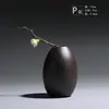 Jarrón Cerámica Jingdezhen Estilo Japonés Adornos Vintage Juego de Tres Piezas Inserto de Flores Creativo Artesanía de Cerámica Jarrón de Cerámica