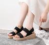 Sandálias femininas de comércio exterior transfronteiriças, nova moda coreana de verão, cinto cruzado, sapatos romanos de sola grossa, atacado
