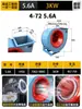Ventilador Centrífugo Industrial Tipo 4-72A Ventilador de Ventilação para Remoção de Pó Tratamento de Gases de Exaustão Equipamento de Ventilador de Exaustão Suportando 5.5Kw