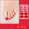 Fábrica Zhengxiang Personalizado Cor Pura Simples Transfronteiriço DIY Adesivos para Unhas dos Pés Oem À Prova D'água Clareador Adesivos para Manicure de Unhas dos Pés