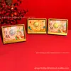Oro Puro 999 Producto Nuevo Más Vendido Adorno de Pastel de Luna Pintura 3D Creativa Set de Exhibición de Mesa para el Festival de Mediados de Otoño Personalizable Venta al por Mayor