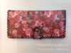 Billetera hecha a mano bolso de mano para mujer estampado nuevo PU tarjetero caricatura estilo étnico billetera floral