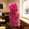 Enredadera de Flores Colgantes de Buganvilla Simulada Decoración de Pared para Sala de Estar, Comedor, Boda, Flores Artificiales, Tela de Seda, Arte Floral Simulado