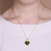 Jade Hetian natural plata esterlina S925 Jade elegante personalidad colgante para mujer en forma de corazón juego de cadena temperamento clásico moda nacional