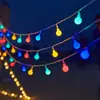 Luzes de Corda Solar Led Faixas de Gelo Atmosfera Externa Esférica Colorida Bolha Fogos de Artifício Decoração Piscando Estrela Cor Neon Mudando de Cor Árvore de Natal