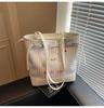 Bolso de Hombro de Nicho Transfronterizo Fresco para Mujer Verano 2025 Nuevo Dulce Estampado Bolso Cubo de Hombro Mochila de Moda de Gran Capacidad
