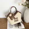 Bolsa Tote Grande Capacidade Feminina 2026 Nova Elegante Versátil Bloco de Cores Bolsa de Ombro Casual Escola Trajeto Bolsa de Ombro Único Tendência