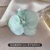 Didy No Tiene Miedo del Mismo Pasador Verde de Phalaenopsis Flor Lateral Flor Artificial Tocado Accesorios para el Cabello de Viaje a la Costa