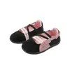 Sapatos de Solado Macio Simples para Meninas 2026 Primavera e Outono Novo Estilo Coreano Moda Infantil Sapatos Rasos de Calçar em Couro Sapatos de Performance