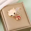 Sentido del Diseño Clase Nicho Pin Elegante para Fijar Ropa Accesorios de Broche de Animal Elegantes Ideas de Regalo Navideño para Mujeres
