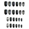 Uñas Postizas de Diamante Mariposa Cristal Negro Ojo de Gato Champaña Diamante Roto Piezas de Manicura para Manos Hot Girl Fototerapia Venta al por Mayor