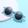 Estilo Coreano Bebê ins Estilo Creme Crianças Armação Redonda Óculos Óculos de Sol Foscos Cool Tendência Bebê Óculos Anti-UV