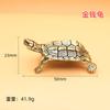 Adornos de Tortuga de Longevidad Latón Retro Mascota de Té Animal Auspicioso Decoración del Hogar Estilo Antiguo Tendencia Nacional Pequeño Regalo Tortuga