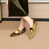 Zapatos de Mujer Estilo Old Money con Hebilla de Pedrería Guangzhou Estilo Otoño Versátiles de Gamuza con Cuña de Pedrería Completa Mary Jane Zapatos de Salón para Mujer Pies No Cansados