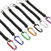 Chaveiro Anti-Perda para Montanhismo ao Ar Livre, Camping, Pesca, Cordão de Mão Anti-Perda, Linha Telefônica de Mola Telescópica, Fivela de Montanhismo