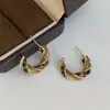 Pendientes Colgantes Populares de Piedra Ojo de Tigre Aguja de Plata Maillard Retro Elegantes Versátiles Pendientes de Lujo Accesible Pendientes de Gama Alta para Mujeres