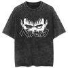 Camiseta Vintage Lavada Street Anime Berserk Estilo Espada Lendária Casual Algodão Verão Manga Curta Masculina
