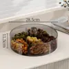 Plato de Fruta Apilable con Tapa, Mesa de Café para Sala de Estar en Casa, Dulces, Bocadillos, Caja de Almacenamiento de Frutos Secos y Nueces, Semillas de Melón y Frutas Secas