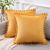 Almofada Decorativa Veludo Holandês Formato de Bola Nordic Light Luxury Sala de Estar Capa de Almofada para Sofá Almofada Lombar Cabeceira de Cama 45X45cm