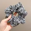 Nuevas scrunchies de lunares y estampado de leopardo, estilo simple, scrunchies retro, cintas para el cabello, accesorios para moños, adornos para el cabello