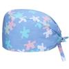Gorro Quirúrgico Estampado Algodón Puro Ajustable con Botón con Banda Absorbente de Sudor Color Sólido Gorro de Sala de Operaciones para Doctor Gorro de Enfermera UCI