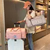 Nueva bolsa de viaje plegable, bolsa casual ligera para natación y fitness con compartimentos separados para húmedos y secos y compartimento independiente para zapatos, bolsa deportiva portátil