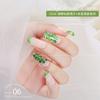 Coreia do Sul lantejoulas grandes verde cor gradiente cor mágica polarizado octogonal fresco 6 cores fototerapia decoração de unhas