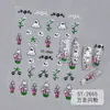 Nuevas pegatinas transfronterizas para decoración de uñas de Halloween: telaraña brillante, fantasma, murciélago, calabaza, decoraciones de pegatinas para uñas de temática oscura