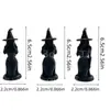 Estilo Gótico Popular Transfronterizo 3D Conjunto de Tres Piezas de Bruja Negra Decoración de Escritorio Decoración del Hogar de Halloween