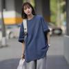 Camiseta Pesada para Hombre, Algodón Puro, Manga Corta, Casual de Verano, Color Sólido, Limpia, Elegante, Retro, Relajada, Estilo Básico, Camiseta Interior