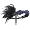 Diadema Retro Europea y Americana Transfronteriza Inspirada en El Gran Gatsby de los Años 20, Diadema de Plumas, Accesorio para el Cabello para Fiestas de Cóctel