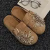 Hermosos Zuecos Estilo Birkenstock con Fuegos Artificiales de Pedrería para Mujer, Nuevo Modelo 2026, Medias Zapatillas Deslizables de Suela Gruesa