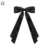 Qiyue Precio Especial Transfronterizo Dulce Color Puro Cinta de Lazo Pasador Elegante Simple Pinza de Pato Accesorios para el Cabello Cola de Mujer Individual