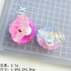 Colgante de cuerda con forma de concha de perla brillante con degradado, hecho a mano, creativo, para bricolaje, con forma de crema y gel para el cabello, material decorativo para carcasa de teléfono móvil.