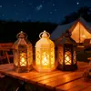 Decoración Transfronteriza Accesorios de Decoración para el Hogar Atmósfera Luz Nocturna Lámpara de Viento Hexagonal Adornos de Lámpara de Velas Decorativas para Colgar en el Patio