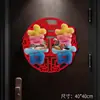 Adesivos 3D Felicidade Dupla para Porta de Quarto de Casamento, Decorações de Janela para Casamento, Convites 3D Felicidade Dupla, Suprimentos para Casamento, Adesivos de Janela Felicidade Dupla