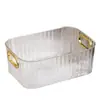 Caixa de Armazenamento de Cosméticos Rosa Multifuncional para Miudezas Caixa de Armazenamento Transparente de Luxo Leve Cesta de Armazenamento de Máscaras de Mesa para Meninas de Dormitório