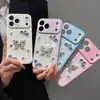 Lazo Corazón Diamantes Brillantes Aplicable para Funda de Teléfono Apple 18Promax Nuevo iPhone 17 Gama Alta 16 Más Vendido