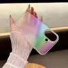 Patrón Perlado Colorido Adecuado para Iphone17Promax Funda Mate para Teléfono Móvil Apple 15 Gradiente Láser 16 Funda Anticaídas