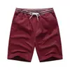 Shorts de Praia Masculino Tendência 100% Algodão Nova Moda Shorts de Cinco Pontos Caimento Solto Roupa de Casa Casual para Uso Externo