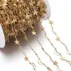 Pacote de 1m Corrente de Aço Inoxidável Banhada a Vácuo Corrente Coração de Pêssego Material para Acessórios de Colar Pulseira Brincos Artesanais DIY Joias