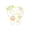 Nueva Serie Creativa de Dibujos Animados para Protección Dental Broche de Aleación Cepillo de Dientes Pasta de Dientes Insignia de Decoración para Ropa