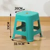 Bancos de Plástico, Bancos Espessados, Bancos para Mesa de Jantar Doméstica, Bancos Quadrados Simples, Bancos Altos Econômicos, Bancos Baixos para Adultos, Atacado