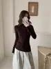 Suéter de punto de lana merino 100% ultrafina de cuello alto medio para mujer, otoño e invierno, corte ajustado, color liso, capa base, 26