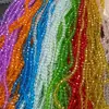 Contas Soltas de Cristal Imitação 6mm 4mm Contas Listradas Contas Microperfuradas Pulseiras de Cristal Artesanais Acessórios de Joias DIY