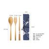 Yfjy Comedor Diario Cocina Cuchara de Madera, Tenedor y Palillos Set Bolsa de Tela Vajilla Set de Tres Piezas Boda Se Puede Grabar Set Tenedor Cuchara Palillos