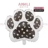 Globo Nuevo Cachorro de Amazon Perro de Dibujos Animados Huella de Perro Película de Aluminio Pata de Perro Hueso de Perro Tema de Mascota Linda Globo para Fiesta