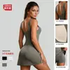 Nueva Falda Deportiva de una Pieza Transfronteriza con Copas Integradas para Prevenir la Exposición y Mostrar una Espalda Bonita, Falda de Tenis Ajustada